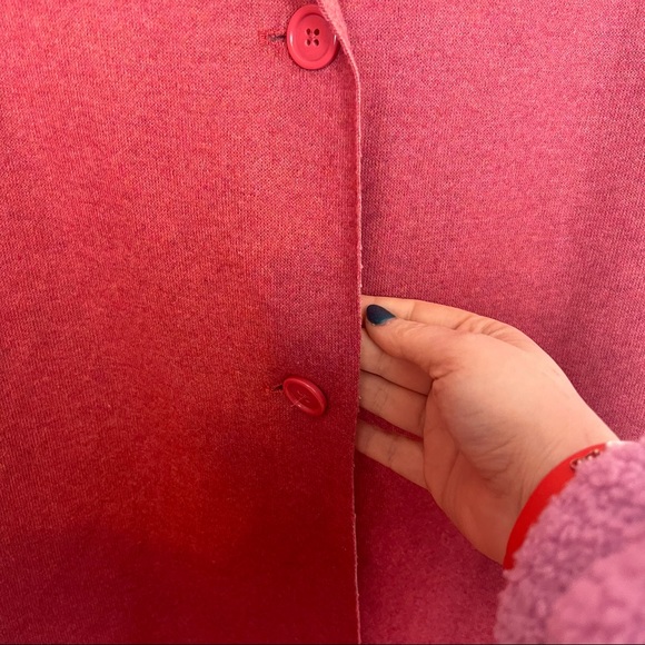 Woman Within Wool Blend Coat Two Toned Pink, size 2X 26/28 - Picture 6 of 7